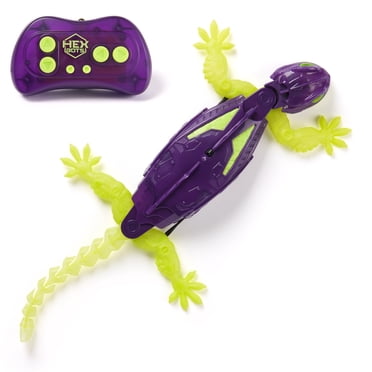 HEX BOTS, Glow-in-the-Dark Gecko, Robot radiocommandé rechargeable pour enfants, jouet qui grimpe sur les murs, robot radiocommandé pour garçons et filles à partir de 4 ans