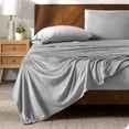 thumbnail image 1 of Bare Home Microplush Fleece Sheet Set - Ultra Soft - Deep Pocket - Queen, Light Gray, 1 of 7