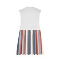 thumbnail image 4 of RKSTN Robes d'Été pour Femmes 2024 Décontractées Patchwork Sans Manches Col Rond Plissé Robes Amples Grande Taille Couleur Unie Taille Élastique Robes Midi, 4 of 4