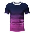 thumbnail image 4 of Ketyyh-chn99 Chemises en Lin pour Hommes Chemises de Gym de Golf Col Ras du Cou Confortables en Coton Coupe Décontractée T-Shirts Amples pour Hommes T-Shirt Classique Doux Violet, TG, 4 of 4