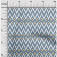 thumbnail image 1 of oneOone Tissu en Coton et Soie Chevron Ikat Décor Tissu Imprimé BTY 42 Pouces de Large, 1 of 1