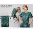 thumbnail image 5 of oneOone Silk Tabby Turquoise Green Fabric Geometric Sewing Material Print Fabric By The Yard 42 Inch Wide, 5 of 5