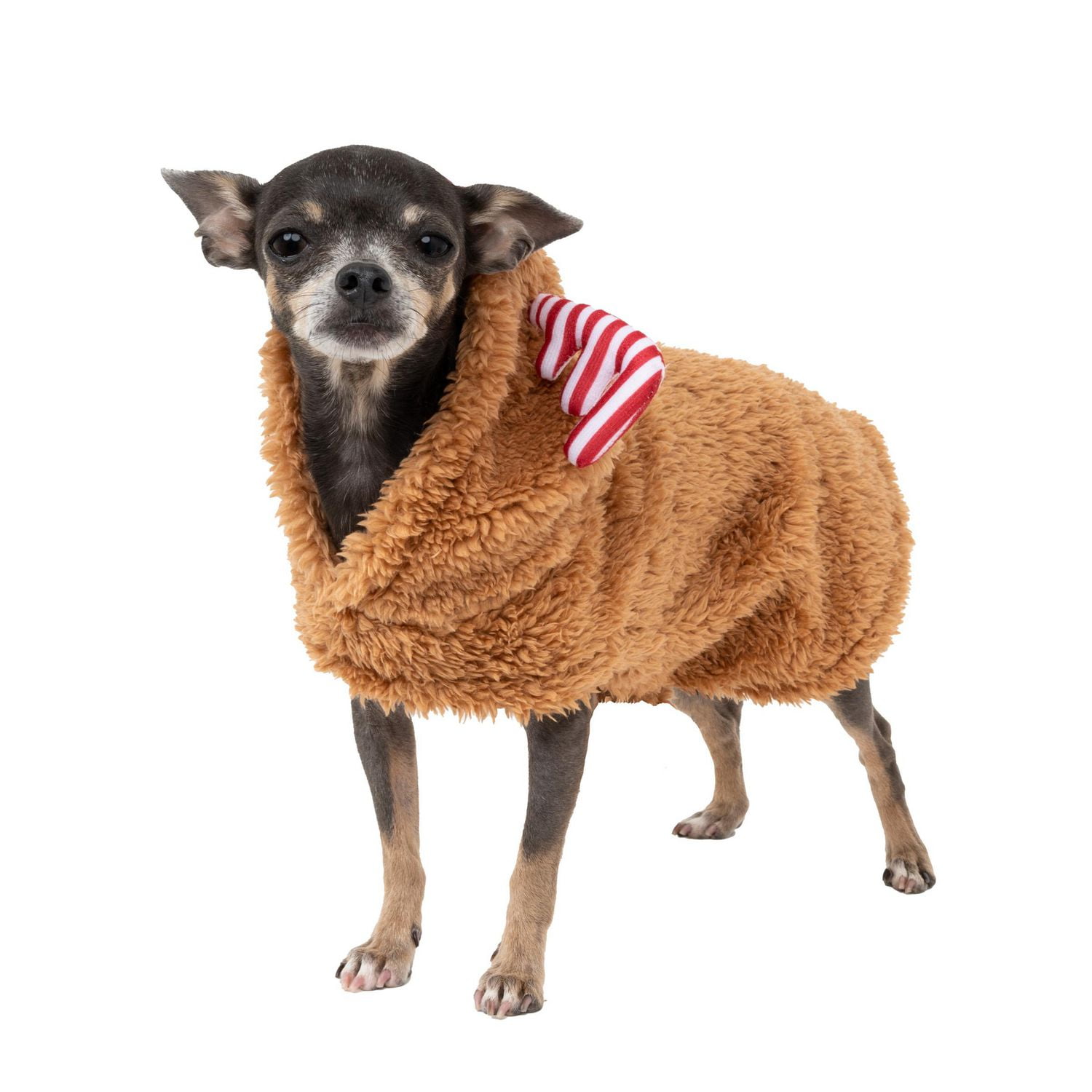 Vibrant Life Holiday Tan Deer Pet Hoodie - Sweat à capuche pour chien et chat