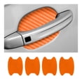 thumbnail image 1 of 4PCS Car Door Handle Sticker, Carbon Fiber Anti-Scratches Car Door Cup Protector, Non-Marking Auto Door Handle Protective Film, Universal for Most Car Handles,Orange，90mm-100mm, 1 of 6
