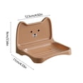 thumbnail image 3 of Lovely Small Bear Soap Box Wall Mounted Toilet Soap Rack No Water Accumulation And Drainage Soap Box Detachable Structure, 3 of 6