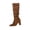 Coffee, variant on Kyusrd Mid-Calf Boots For Women Women's High-Heels Mid Calf Boots Middle Tube Boot Comfortable Casual Shoes