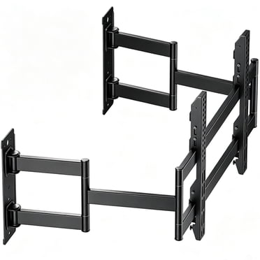 Corner TV Wall Mount with Split Wall Plates for 55-90 Inch TVs, Full Motion Articulating TV Bracket, Dual TV Wall Arm up to 176 lbs and VESA up to 600x400