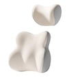 thumbnail image 1 of White Advanced Car Seat Neck Lumbar Support Pillow Set With Washable Flock Cover For Daily Commuting Family Road Trips #gB2FE, 1 of 6