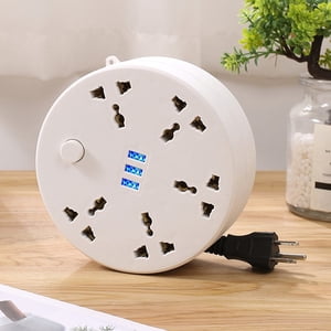 TIMIFIS Travel Power Strip,6.56Ft Extension Cord With 3 USB Ports And 5-Outlet,Ultra-Compact Wide Spaced Multi Outlets Plugs Sockets,Room,For Room,Work -