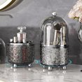 thumbnail image 4 of Yhmxh Jewelry Box -Jewelry Organizer Multifunctional Style Makeup Brush Storage Bucket Lipstick Eyebrow Pencil Cosmetic Organizer Desktop Rotatable Transparent Dustproofs Dresser Organizer Tube, 4 of 6