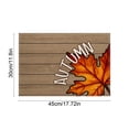 thumbnail image 2 of Fasiaou Fall Placemats, 12 x 18 Inch, Printed Thanksgiving Maple Leaf Linen Table Mats, Seasonal Autumn Holiday Table Decorations for Kitchen, Dining, Party Decor, 2 of 5