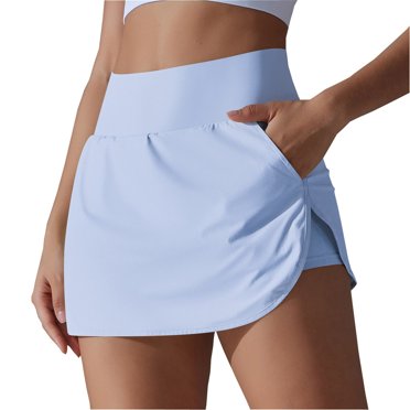 cfhntfmh Jupes-Short de Tennis pour Femmes avec Poches Jupe Athlétique Été Légère Respirante Jupes-Short Jupe