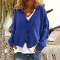 thumbnail image 2 of XZNGL Cardigan pour Femmes Chandail Mode Femmes Uni Col en V Boutons Décontracté Extensible Tricoté Cardigan Manteau, 2 of 9