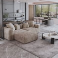 thumbnail image 4 of The Magic Home Canapé d'Angle Convertible Modulable 2 Places en Velours Côtelé Brun,, 4 of 10