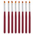 thumbnail image 1 of Miangastore 8Pcs Flat Nail Brush Nylon Detail Paint Brush Set For Checkered Waves, 1 of 8
