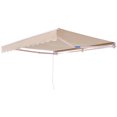 thumbnail image 1 of KFFKFF Auvent Rétractable Manuel, Auvent de Patio Extérieur 8 x 7 Pi Pare-Soleil Rétractable, Auvent de Porte de Patio et de Fenêtre en Polyester Résistant à l'Eau Abri Pare-Soleil, 1 of 9