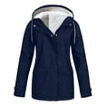 thumbnail image 1 of Spring Military Full-Zip Removable Hooded Cotton Mid-Long Parka Jacket Coat for Women, 1 of 5