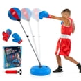 thumbnail image 1 of Costway Boxing Punching Bag with Height Adjustable Stand Boxing Gloves Adults Blue, 1 of 10
