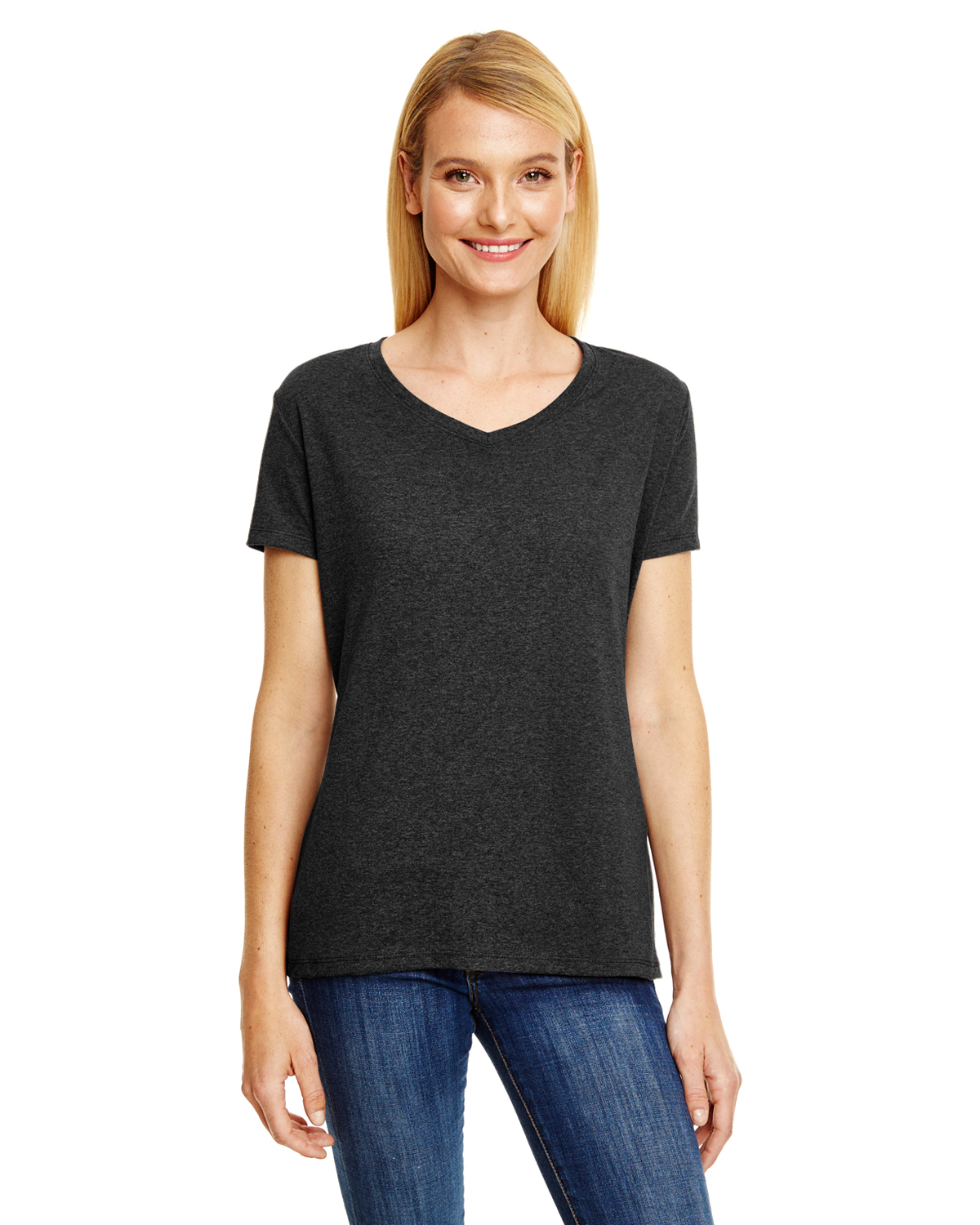 Hanes T-Shirt Col en V Triblend X-Temp pour Femmes - 42VT