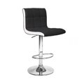 thumbnail image 1 of Boris Tabouret de Bar Contemporain en Cuir - Noir/blanc, 1 of 2