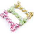 thumbnail image 4 of Agiferg 1Pc 15cm Pet Toys Supplies Cotton Rope Chew Knot Dog Bone Durable Braided Rope, 4 of 6