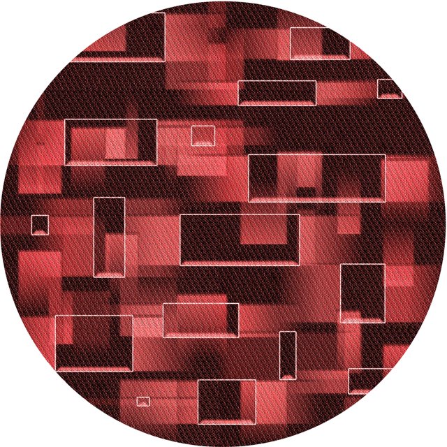 Ahgly Company Tapis d'Intérieur Ronds de Style Transitionnel Lavables à la Machine, Bordeaux Rouge, 3 Pieds Rond