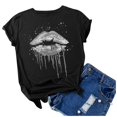 thumbnail image 3 of Birdeem Womens Fashion Printed Round Neck Short Sleeve T-Shirt Blouse Loose Tops, 3 of 12