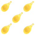 thumbnail image 3 of QualitChoice Silicone Spoon Rest Heat Resistant Teabag Tidy Holder Cooking Dish Home Yellow 5Set, 3 of 6