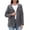 Grey, variant on WRKEKC Designer Style Faux Fur Coat for Women, Solid Color Long Sleeve Notch Collar Jacket with Thermal Insulation and Oversized Pockets, Winter Luxury Wear Pink M