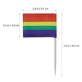 thumbnail image 4 of CIMAXIC fruit pick Pack of 100 Racing Flag Toothpicks Flag Picks Appetizer Toothpicks Fruit Sticks for Cocktail Party - Rainbow,1.18"X0.08"X2.56", 4 of 4