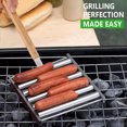 thumbnail image 5 of TIMIFIS Support de Rouleau à Saucisses en Acier Inoxydable, Grille à Hot-Dogs, Grille à Saucisses, Grille de Gril, Grille de Barbecue pour Hot-Dogs, Accessoires de Rouleau à Saucisses, Gadgets de Cuisine, 5 of 5