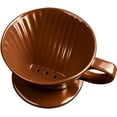 thumbnail image 1 of Handmade Pour Over Ceramic Coffee Dripper - Authentic Brewing Experience for Camping, Office, and Home.,Coffee Brown, 1 of 6
