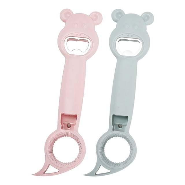 LSLJS Ouvre-Couvercle Manuel 4 en 1 Multifonction Accessoires de Cuisine Ouvre-Bouteille de Bière 2 Pcs