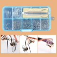 thumbnail image 3 of Eyeglass Repair , with Screws Assorted Nose Pads Glasses Cloth Tweezers Screwdriver Hook Glasses Repair, 3 of 8