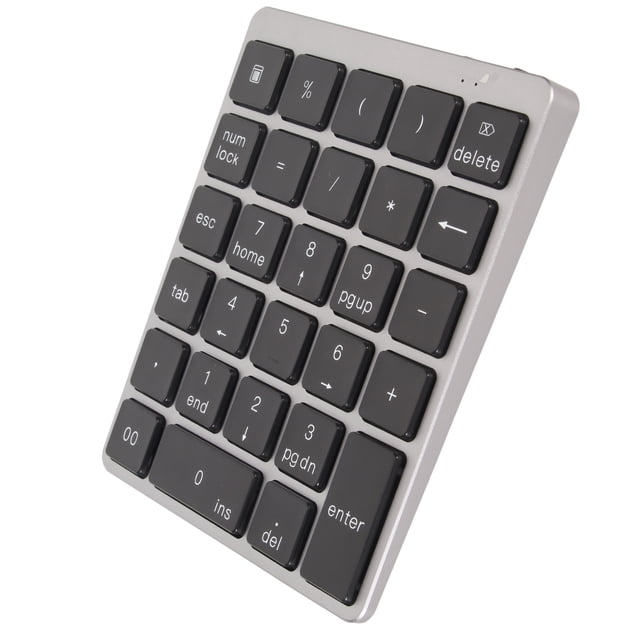 Clavier Numérique, Pavé Numérique Filaire Rechargeable par USB pour Presque Tous les Ordinateurs avec USB, Mini Pavé Numérique Étanche à 28 Touches pour IOS, pour, pour