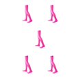 thumbnail image 2 of QualitChoice 1 Paire 52 cm Chaussettes Jusqu'aux Genoux pour Femmes JK Personnalité Antidérapantes Style Preppy Longues Chaussettes Cuisses Hautes Bas Fête Cosplay Rose Rouge 5Ensemble, 2 of 6
