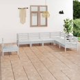 thumbnail image 1 of vidaXL 7 Piece Garden Lounge Set Solid Wood Pine White, 1 of 6
