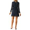 thumbnail image 3 of INSPIRE CHIC Robe pour Femme Dorure Étoile Col en V Manches Longues Robe de Soirée Évasée Ligne A XXX-Grand Bleu Foncé, 3 of 7