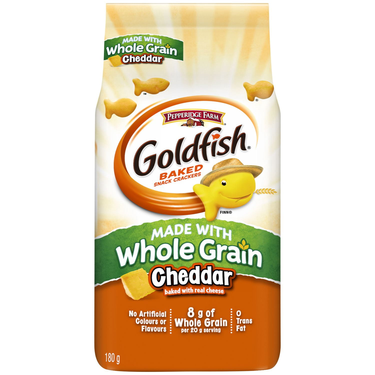 Goldfish® Cheddar Baked with Whole Grain Snack Crackers 180g Bag