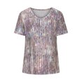 thumbnail image 3 of Birdeem Women V-Neck Print T-Shirts Fashion Comfortable Female Blouses Tops, 3 of 6