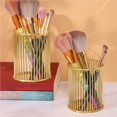 thumbnail image 2 of Langgg Makeup Brush Bucket Anti-rust Iron Multifunctional Beauty Tool Exquisite Cosmetic Pen Storage Tube with Electroplating Process for Home Office Indoor, 2 of 8