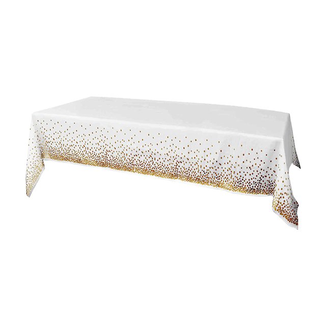 Up to 65% Off SMihono Gold-knit Disposable Tablecloths | Plastic Tablecloths | White Tablecloths 4pc