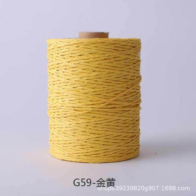280 Meter Colorful Threads Natural Raffia Straw Yarn for Bag Handbag Cushion Basket Hat Knitting Material Crochet Yarn Handcraft
