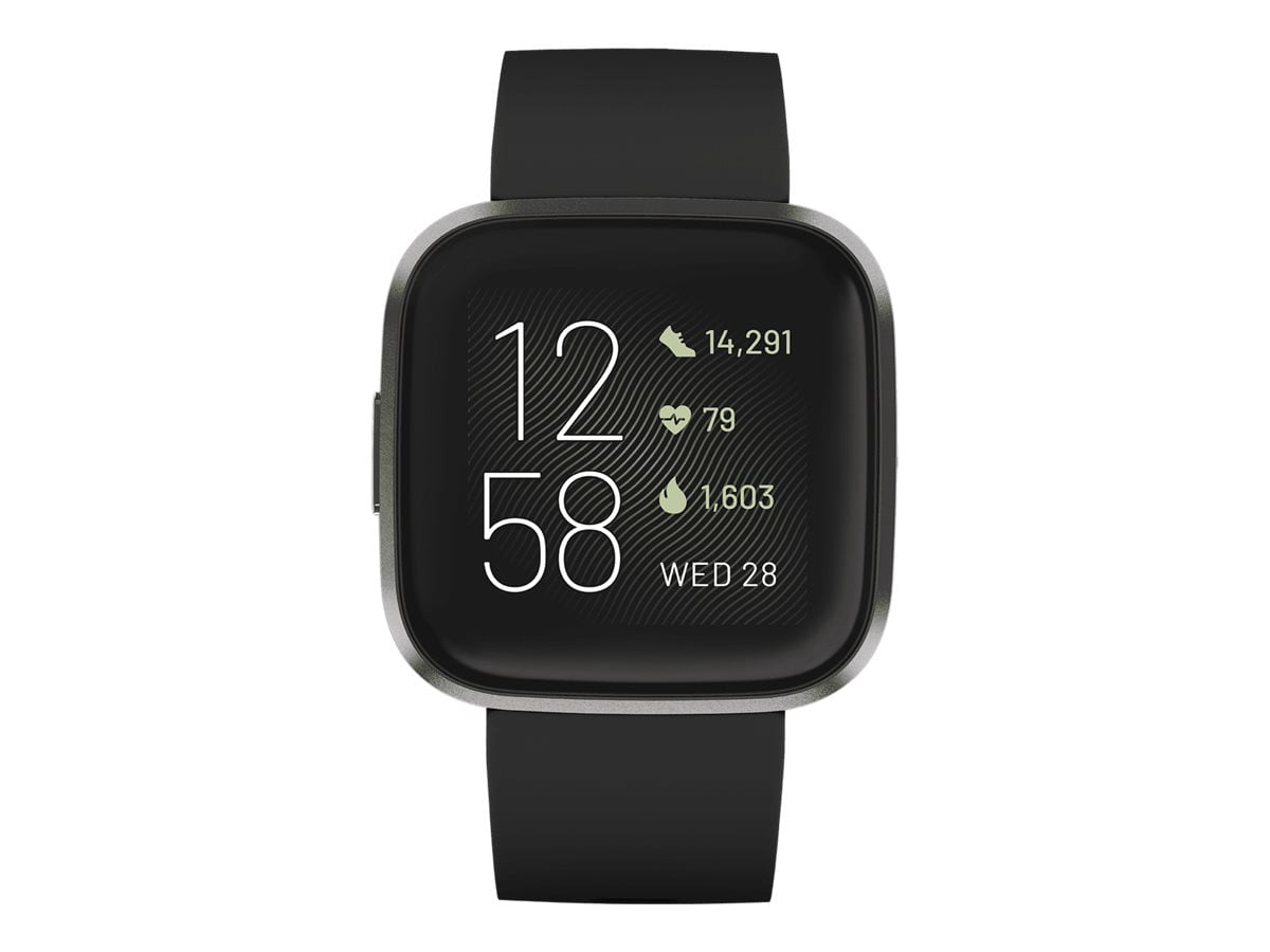 Fitbit Versa 2 - Carbon - smart watch with band - silicone - black