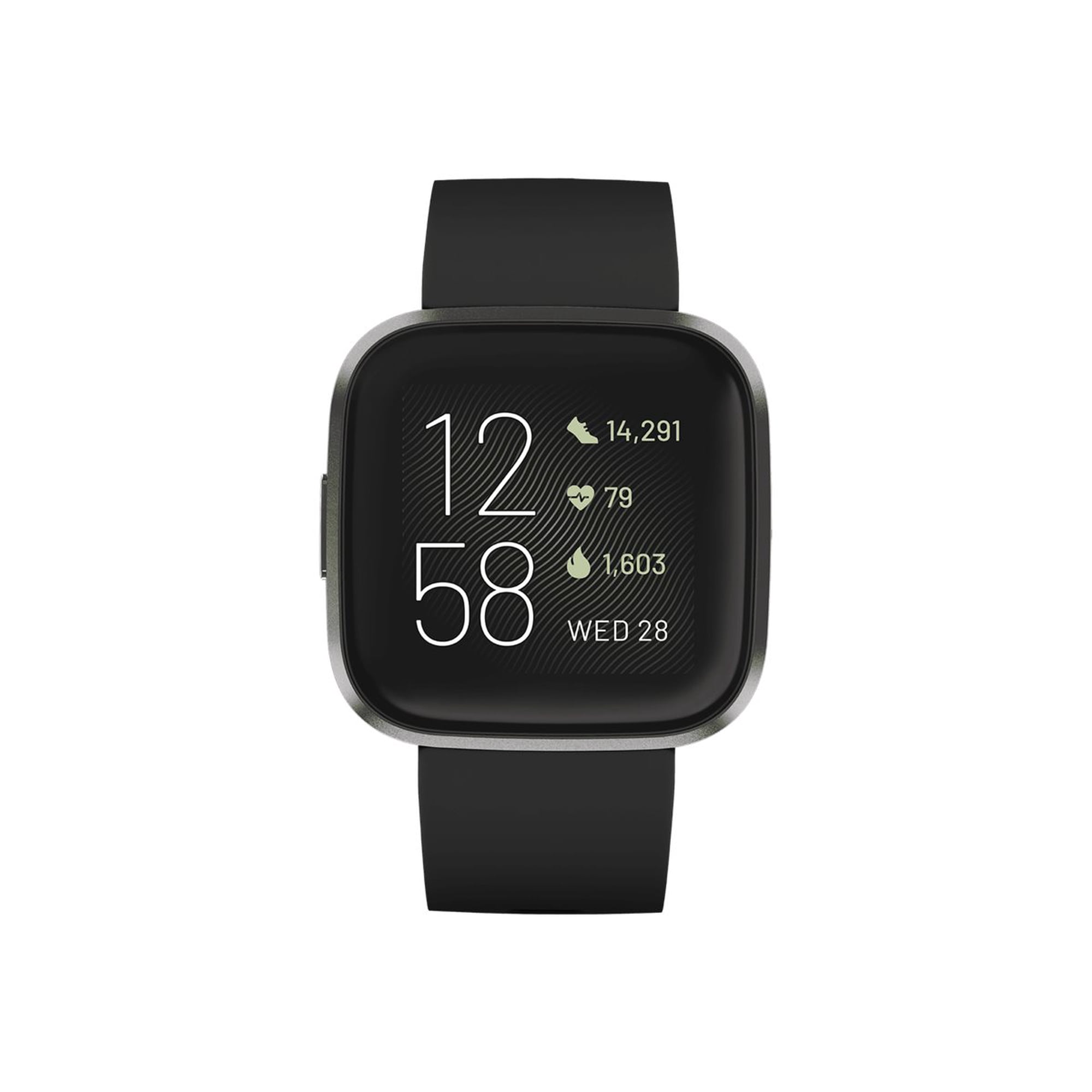 Fitbit Versa 2 - Carbon - smart watch with band - silicone - black
