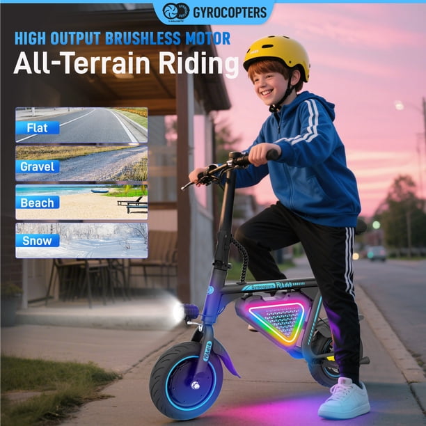 Gyrocopters Radi8 Electric scooter (Black) | UL 2272 approved | 25