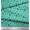 thumbnail image 3 of Soimoi Modal Satin Fabric Snowflake Artistic Fabric Prints By Yard 42 Inch Wide, 3 of 3