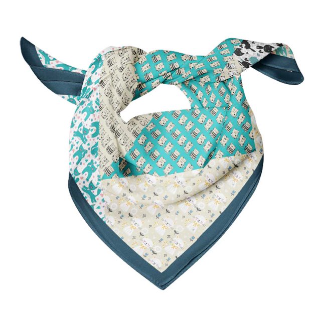 Bimba Womens Square Head Bandanas Summer Neck Wrap Scarf-40 x 80 Inches