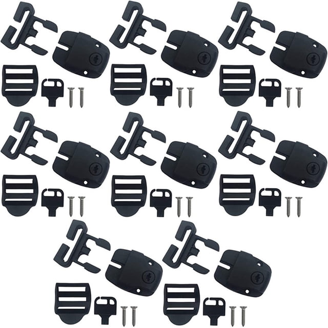 Spa Hot Tub Cover Repair Kit with Keys Latches Clip Lock Replacement Hardware for Wind Damage Protection 4-Piece Set