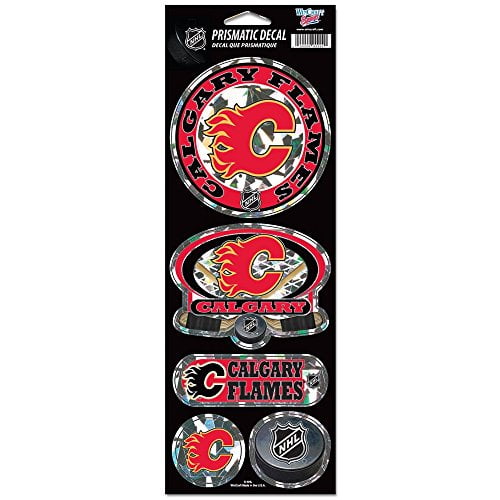 Wincraft NHL Calgary Flames Prismatic Decal, 4" x 11"